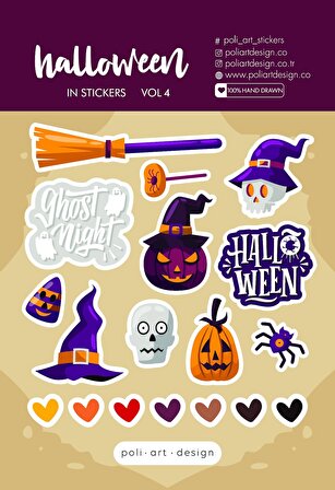 Halloween vol.4 vinil çıkartma seti sticker etiket