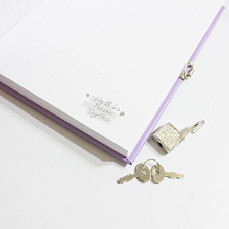 Günlük defteri A5 kilitli çizgili PEMBE (cute notebook)