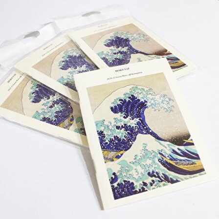 Hokusai ''Kanagawa'da büyük dalga'' A6 Çizgisiz Defter