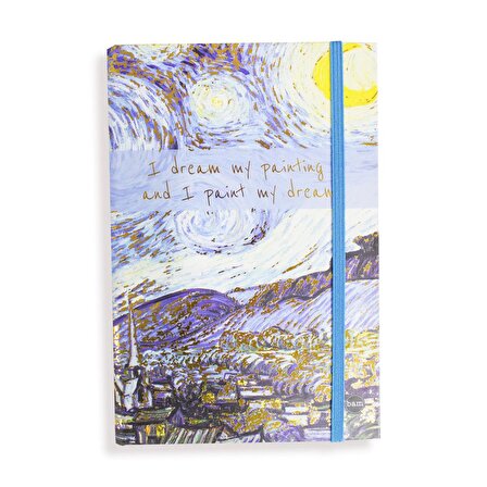 3'lü ''Vincent Van Gogh'' özel tasarımlı Sekreterlik+Kalemlik+Defter HEDİYELİK SETİ