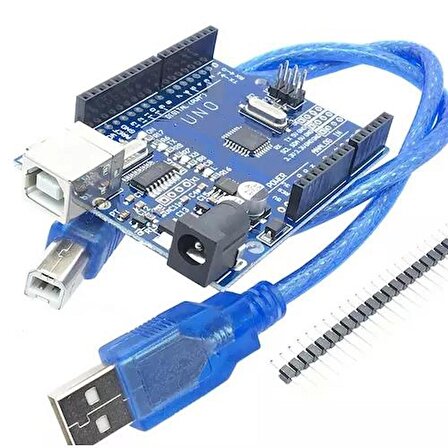 Arduino Uno R3 Geliştirilmiş CH340 Chip - Klon (USB Kablo Dahil)