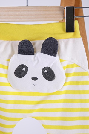 Babyhola Kız Bebek Patiksiz Alt Pantolon Panda 9450