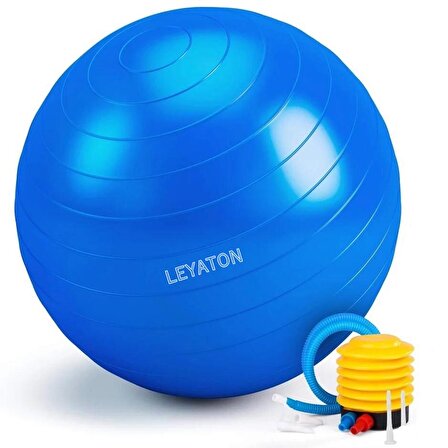 Leyaton 75 Cm Dayanıklı Yüksek Kalite Fitilli Pilates Topu Ve Pompa