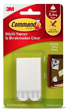 3M Command 17201 Orta Boy Cırt Cırt Bant