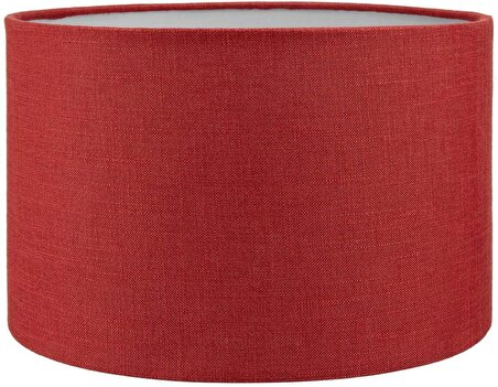 Lambader Başlık Kırmızı Silindir Yuvarlak Şapka 38x38x22 Cm Dekoratif Özel Yüksek Kalite Kumaş