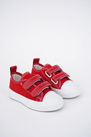 Çift Cırtlı Kırmızı Bebe Ayakkabı