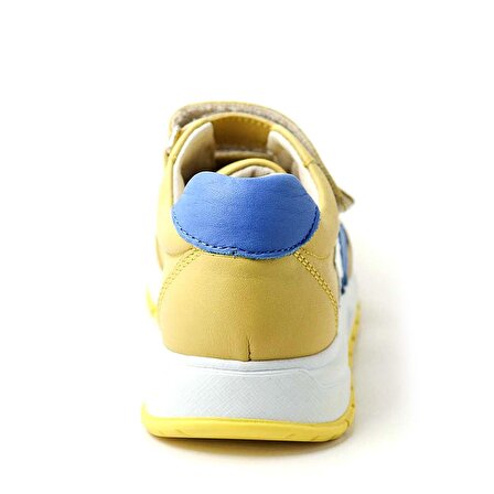 Artico Starex Hakiki Deri Sarı Lacivert Çocuk Spor Ayakkabı