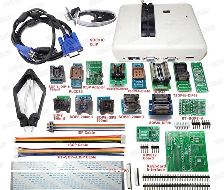 RT809H BİOS & IO PROGRAMLAYICI 26 PARÇA ADAPTÖR İLE