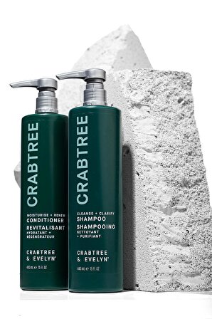 Crabtree & Evelyn Cleanse + Clarify Shampoo 443 ml + Renew Revitalisant Conditioner 443 ml