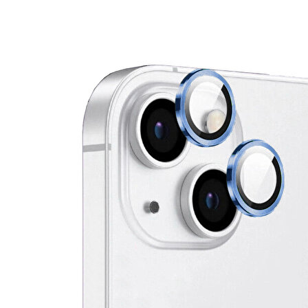 Gpack Gpack Apple Uyumlu iPhone 14 Plus Kamera Koruyucu Safir Cam Metal A Kalite İnce Slim CL12