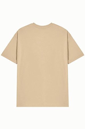 Unisex %100 Pamuk Basic Avrupa Kalıp/Oversize Fit Kesim Bisiklet Yaka Kısa Kollu T-Shirt