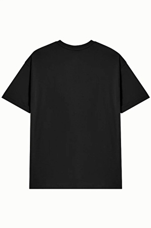 Unisex %100 Pamuk Basic Avrupa Kalıp/Oversize Fit Kesim Bisiklet Yaka Kısa Kollu T-Shirt