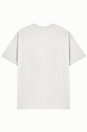 Unisex %100 Pamuk Basic Avrupa Kalıp/Oversize Fit Kesim Bisiklet Yaka Kısa Kollu T-Shirt