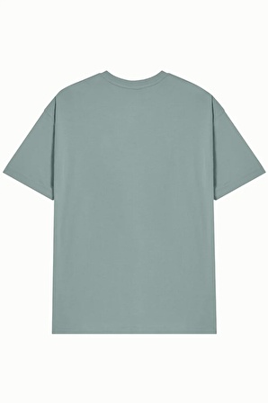 Ünisex HANCLO Baskılı Avrupa Kalıp/Oversize Fit Kesim Bisiklet Yaka Kısa Kollu T-Shirt