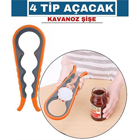 6 ADET 4 Tip Kavanoz Şişe Açacağı 