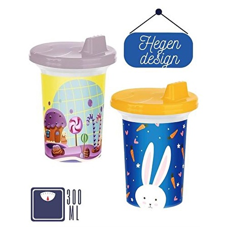 12 ADET Bebek Alıştırma Bardağı 300 ML 