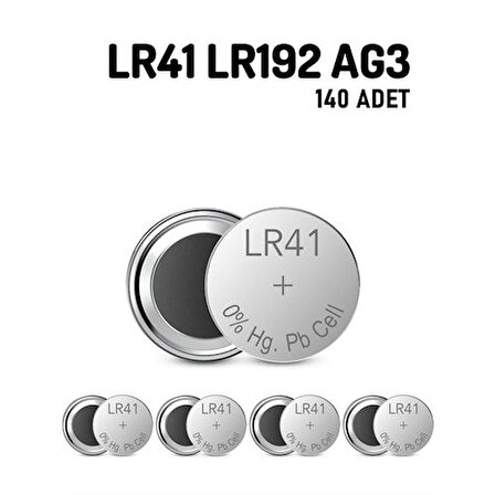 100+40 ADET LR41 LR192 AG3 1.55V 10 Adet Alkaline Pil