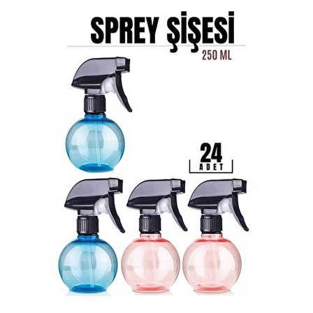 20+4 ADET 250 ml Püskürtücü Boş Sprey Şişe