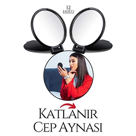 6+6 ADET Katlanabilir Mini Çanta Aynası 