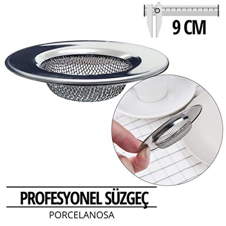 12+2 ADET Profesyonel 9 cm Çap Lavabo Süzgeci 