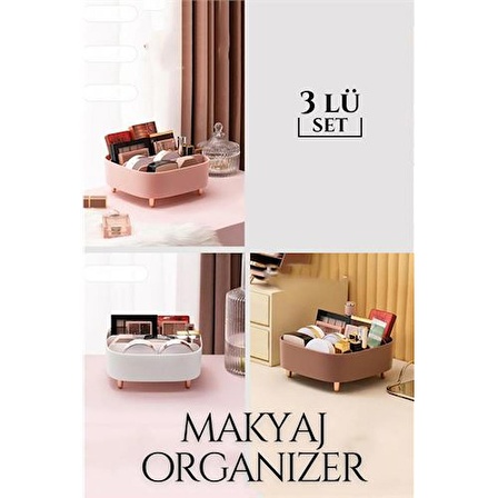 3 Lü Set Makyaj Organizeri 