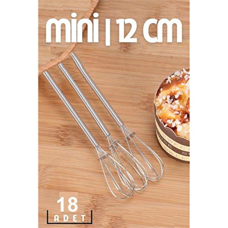 15+3 ADET  Mini Çelik Çırpıcı Seti 