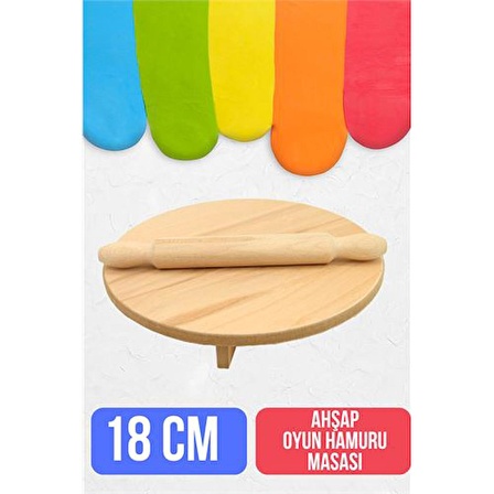 6 ADET Çocuk Mini 18 cm Oyun Hamur Açma Masası 