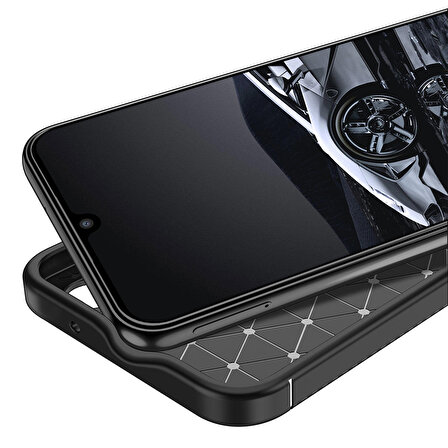 Gpack Samsung Galaxy M34 Kılıf Negro Karbon Kamera Korumalı Silikon Lüx