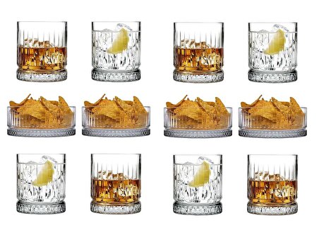 Paşabahçe elysia 12 parça viski - su bardağı çerezlik seti takımı