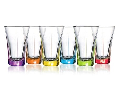 Lav küçük su bardağı - truva 6 lı renkli kahve yanı bardağı