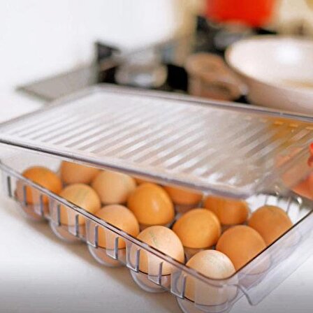 Buzdolabı içi yumurta saklama kabı kutusu 15 li