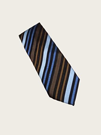 Erkek Kravat - Kahverengi/Mavi Renk - Boyut/Ebat - Standart