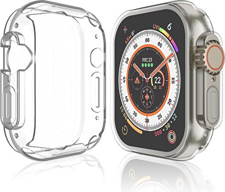 Gpack Apple Watch Ultra 2 Kordon Önü Kapalı Renkli Silikon