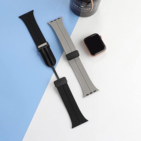 Gpack Apple Watch Ultra 2 Kordon Ayalanabilir Mıknatıslı Mat Silikon Krd84