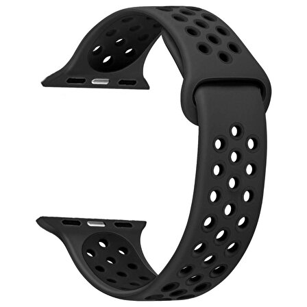 Gpack Apple Watch SE 2 2023 44mm Kordon Delikli Çift Renk Silikon