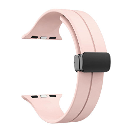 Gpack Apple Watch SE 2 2023 40mm Kordon Ayalanabilir Mıknatıslı Mat Silikon Krd84