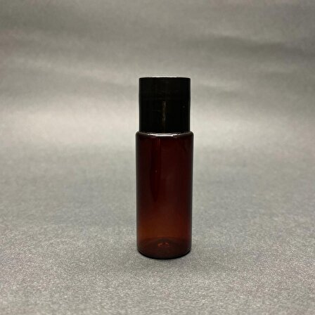 15 cc Amber Pet Şişe - Siyah Sızdırmaz Kapaklı - 15 ml Buklet Şişe  x 10 Adet