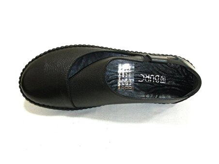 Burç Siyah Loafer Hakiki Deri Anatomik Ayakkabı