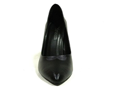Mevsim Siyah Topuklu Kadın Ayakkabı