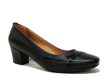 Ventes Siyah Topuklu Kadın Ayakkabı