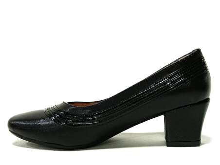 Ventes Siyah Topuklu Kadın Ayakkabı