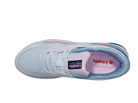 Kinetix Beyaz Pembe Sneakers Bağcıklı Spor Ayakkabı