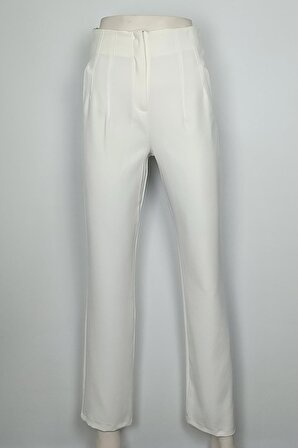 Kumaş Pantolon Beyaz 3141