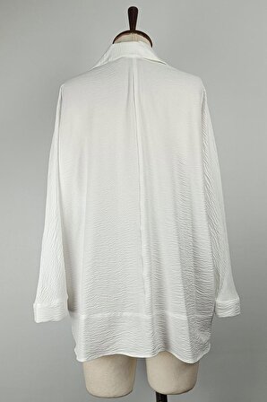 Oversize Gömlek Beyaz T1684