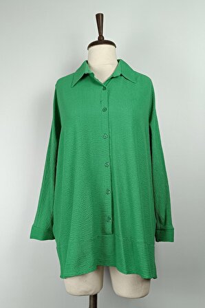Oversize Gömlek Yeşil T1684