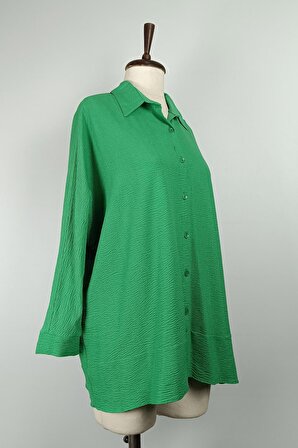 Oversize Gömlek Yeşil T1684