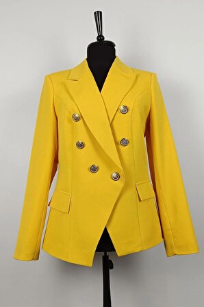 Blazer Ceket Sarı C1002