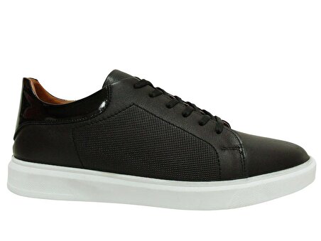 Dropland Siyah Beyaz Bağcıklı Jelli Anatomik Comfort Sneakers Ayakkabı
