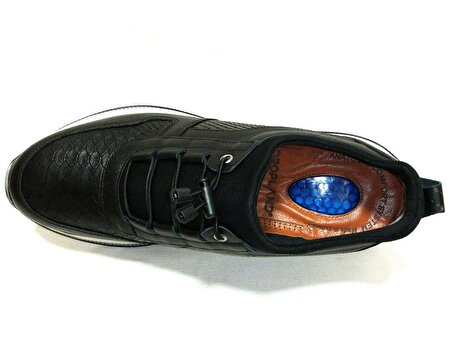 Dropland Siyah Bağcıksız Jelli Anatomik Comfort Sneakers Ayakkabı