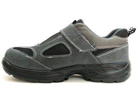 Shoepi Gri Siyah Demir Burunlu İş Güvenliği Ayakkabısı